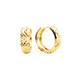 14K Gold Diamond Cut Huggie Hoop Earring A unique and timeless piece of jewelry that will be cherished for years to come!  Featuring a textured diamond cut style. You'll love how our gold adds right amount of sparkle and shine. A versatile piece that can be worn for any occasion.