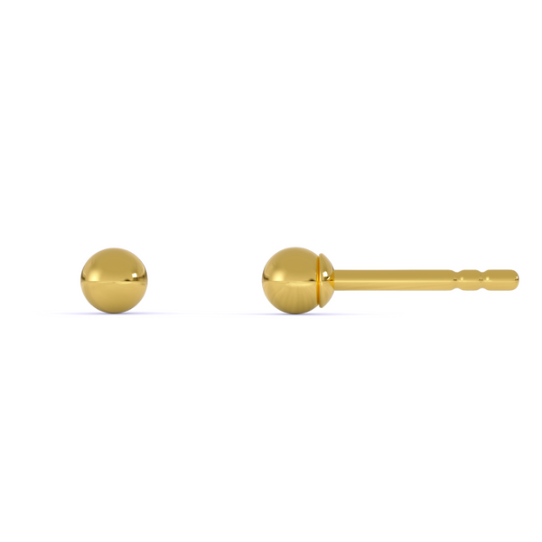 Solid 14K Gold Ball Stud Earrings 3MM A unique and timeless piece of jewelry that will be cherished for years to come!  Simple and classic, ball earrings are clearly a must-have. Ideal for everyday wear with a bright shine polished touch.