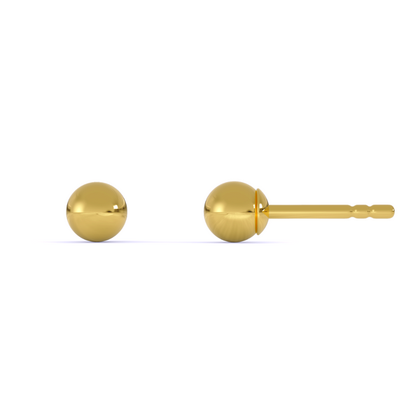 Solid 14K Gold Ball Stud Earrings 4MM A unique and timeless piece of jewelry that will be cherished for years to come!  Simple and classic, ball earrings are clearly a must-have. Ideal for everyday wear with a bright shine polished touch.