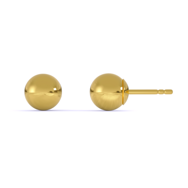 Solid 14K Gold Ball Stud Earrings 7MM A unique and timeless piece of jewelry that will be cherished for years to come!  Simple and classic, ball earrings are clearly a must-have. Ideal for everyday wear with a bright shine polished touch.