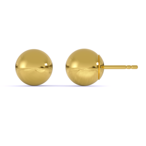 Solid 14K Gold Ball Stud Earrings 9MM A unique and timeless piece of jewelry that will be cherished for years to come!  Simple and classic, ball earrings are clearly a must-have. Ideal for everyday wear with a bright shine polished touch.