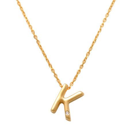 K Initial Necklace 14K Gold A unique and timeless piece of jewelry that will be cherished for years to come! This stunning piece is perfect for adding a touch a personalization and style to any outfit.   Professionally designed with integrity, this necklace offers up an easy read for all to admire. Choose a letter, making it a truly special and unique piece of jewelry.