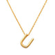 U Initial Necklace 14K Gold A unique and timeless piece of jewelry that will be cherished for years to come! This stunning piece is perfect for adding a touch a personalization and style to any outfit.   Professionally designed with integrity, this necklace offers up an easy read for all to admire. Choose a letter, making it a truly special and unique piece of jewelry.