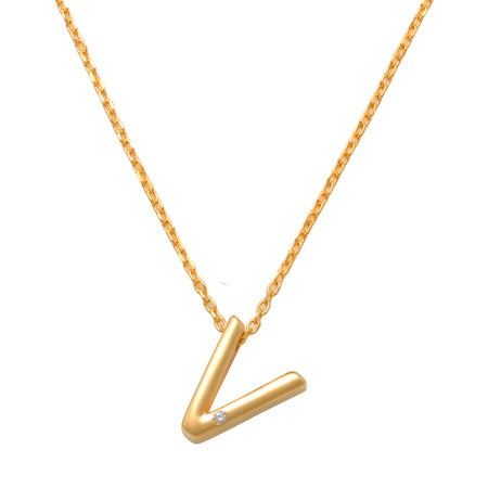 V Initial Necklace 14K Gold A unique and timeless piece of jewelry that will be cherished for years to come! This stunning piece is perfect for adding a touch a personalization and style to any outfit.   Professionally designed with integrity, this necklace offers up an easy read for all to admire. Choose a letter, making it a truly special and unique piece of jewelry.