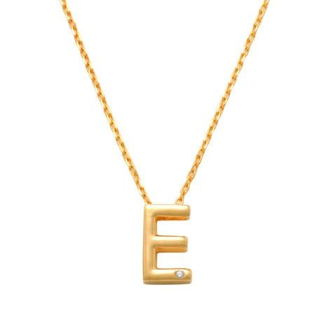 E Initial Necklace 14K Gold A unique and timeless piece of jewelry that will be cherished for years to come! This stunning piece is perfect for adding a touch a personalization and style to any outfit.   Professionally designed with integrity, this necklace offers up an easy read for all to admire. Choose a letter, making it a truly special and unique piece of jewelry.