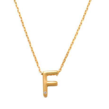 F Initial Necklace 14K Gold A unique and timeless piece of jewelry that will be cherished for years to come! This stunning piece is perfect for adding a touch a personalization and style to any outfit.   Professionally designed with integrity, this necklace offers up an easy read for all to admire. Choose a letter, making it a truly special and unique piece of jewelry.