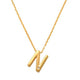 N Initial Necklace 14K Gold A unique and timeless piece of jewelry that will be cherished for years to come! This stunning piece is perfect for adding a touch a personalization and style to any outfit.   Professionally designed with integrity, this necklace offers up an easy read for all to admire. Choose a letter, making it a truly special and unique piece of jewelry.