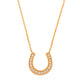 14K Gold Women's Horseshoe Necklace Add a little luck to your style in a fashionable way, with this chic horseshoe necklace crafted in Solid 14K Gold.  Slender and sparkling, bring a little luck to your look. Simple and sophisticated, pave in flawless cubic zirconia to a little sparkle to your luck.