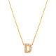 Pave D Initial Necklace 14K Gold A unique and timeless piece of jewelry that will be cherished for years to come! This stunning piece is perfect for adding a touch a personalization and style to any outfit.   Professionally designed with integrity, this necklace offers up an easy read for all to admire. Choose a letter, making it a truly special and unique piece of jewelry.