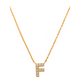 Pave F Initial Necklace 14K Gold A unique and timeless piece of jewelry that will be cherished for years to come! This stunning piece is perfect for adding a touch a personalization and style to any outfit.   Professionally designed with integrity, this necklace offers up an easy read for all to admire. Choose a letter, making it a truly special and unique piece of jewelry.
