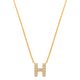 Pave H Initial Necklace 14K Gold A unique and timeless piece of jewelry that will be cherished for years to come! This stunning piece is perfect for adding a touch a personalization and style to any outfit.   Professionally designed with integrity, this necklace offers up an easy read for all to admire. Choose a letter, making it a truly special and unique piece of jewelry.