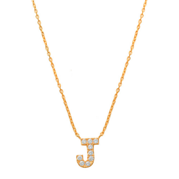 Pave J Initial Necklace 14K Gold A unique and timeless piece of jewelry that will be cherished for years to come! This stunning piece is perfect for adding a touch a personalization and style to any outfit.   Professionally designed with integrity, this necklace offers up an easy read for all to admire. Choose a letter, making it a truly special and unique piece of jewelry.