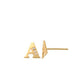 A Initial Earrings 14K Gold The perfect statement-maker for any occasion. Wear it stacked or by itself.   Each detail of the letter is carefully perfected and formed for easy reading. Simple and charming they can dress up every outfit with personalized style. These earrings are designed to be worn alone or mixed with other earrings. Your everyday earring choose just got a whole lot easier.