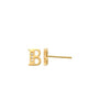 B Initial Earrings 14K Gold The perfect statement-maker for any occasion. Wear it stacked or by itself.   Each detail of the letter is carefully perfected and formed for easy reading. Simple and charming they can dress up every outfit with personalized style. These earrings are designed to be worn alone or mixed with other earrings. Your everyday earring choose just got a whole lot easier.