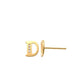 D Initial Earrings 14K Gold The perfect statement-maker for any occasion. Wear it stacked or by itself.   Each detail of the letter is carefully perfected and formed for easy reading. Simple and charming they can dress up every outfit with personalized style. These earrings are designed to be worn alone or mixed with other earrings. Your everyday earring choose just got a whole lot easier.
