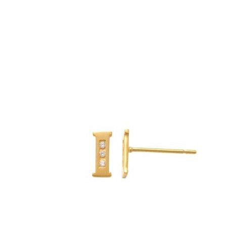 I Initial Earrings 14K Gold The perfect statement-maker for any occasion. Wear it stacked or by itself.   Each detail of the letter is carefully perfected and formed for easy reading. Simple and charming they can dress up every outfit with personalized style. These earrings are designed to be worn alone or mixed with other earrings. Your everyday earring choose just got a whole lot easier.