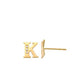 K Initial Earrings 14K Gold The perfect statement-maker for any occasion. Wear it stacked or by itself.   Each detail of the letter is carefully perfected and formed for easy reading. Simple and charming they can dress up every outfit with personalized style. These earrings are designed to be worn alone or mixed with other earrings. Your everyday earring choose just got a whole lot easier.