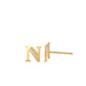 N Initial Earrings 14K Gold The perfect statement-maker for any occasion. Wear it stacked or by itself.   Each detail of the letter is carefully perfected and formed for easy reading. Simple and charming they can dress up every outfit with personalized style. These earrings are designed to be worn alone or mixed with other earrings. Your everyday earring choose just got a whole lot easier.