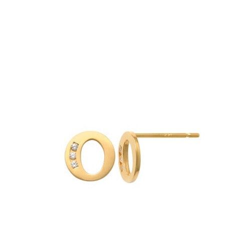 O Initial Earrings 14K Gold The perfect statement-maker for any occasion. Wear it stacked or by itself.   Each detail of the letter is carefully perfected and formed for easy reading. Simple and charming they can dress up every outfit with personalized style. These earrings are designed to be worn alone or mixed with other earrings. Your everyday earring choose just got a whole lot easier.