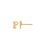 P Initial Earrings 14K Gold The perfect statement-maker for any occasion. Wear it stacked or by itself.   Each detail of the letter is carefully perfected and formed for easy reading. Simple and charming they can dress up every outfit with personalized style. These earrings are designed to be worn alone or mixed with other earrings. Your everyday earring choose just got a whole lot easier.