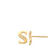 S Initial Earrings 14K Gold The perfect statement-maker for any occasion. Wear it stacked or by itself.   Each detail of the letter is carefully perfected and formed for easy reading. Simple and charming they can dress up every outfit with personalized style. These earrings are designed to be worn alone or mixed with other earrings. Your everyday earring choose just got a whole lot easier.