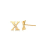 X Initial Earrings 14K Gold The perfect statement-maker for any occasion. Wear it stacked or by itself.   Each detail of the letter is carefully perfected and formed for easy reading. Simple and charming they can dress up every outfit with personalized style. These earrings are designed to be worn alone or mixed with other earrings. Your everyday earring choose just got a whole lot easier.