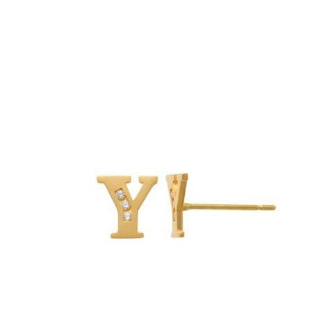 Y Initial Earrings 14K Gold The perfect statement-maker for any occasion. Wear it stacked or by itself.   Each detail of the letter is carefully perfected and formed for easy reading. Simple and charming they can dress up every outfit with personalized style. These earrings are designed to be worn alone or mixed with other earrings. Your everyday earring choose just got a whole lot easier.