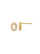 Pave O Initial Earrings 14K Gold The perfect statement-maker for any occasion. Wear it stacked or by itself.   Each detail of the letter is carefully perfected and formed for easy reading. Simple and charming they can dress up every outfit with personalized style. These earrings are designed to be worn alone or mixed with other earrings. Your everyday earring choose just got a whole lot easier.