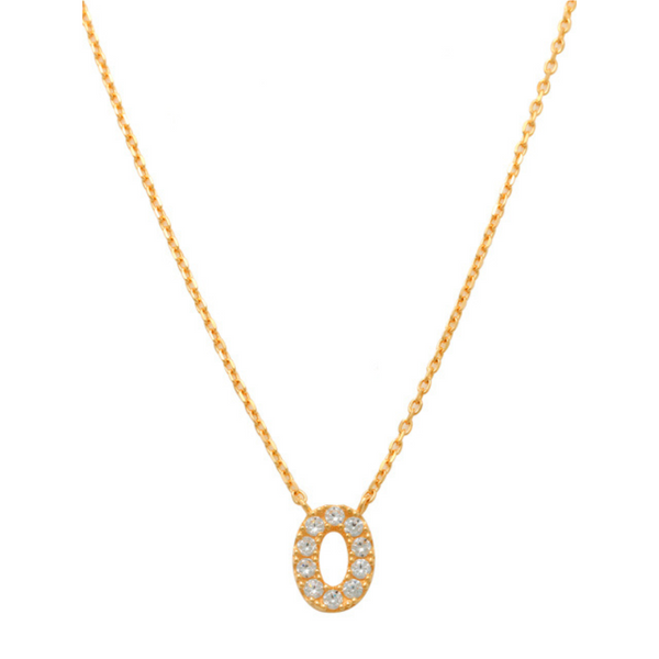 Pave O Initial Necklace 14K Gold A unique and timeless piece of jewelry that will be cherished for years to come! This stunning piece is perfect for adding a touch a personalization and style to any outfit.   Professionally designed with integrity, this necklace offers up an easy read for all to admire. Choose a letter, making it a truly special and unique piece of jewelry.