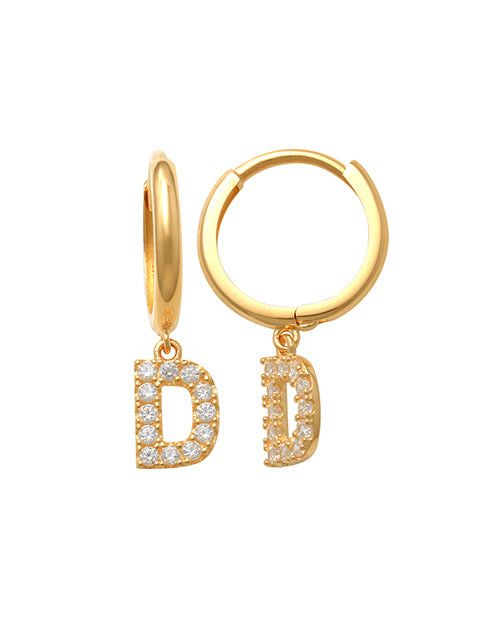 Dangling D Initial Huggie Earrings 14K Gold The perfect statement-maker for any occasion. Wear it stacked or by itself.   Each detail of the letter is carefully perfected and formed for easy reading. Simple and charming they can dress up every outfit with personalized style. These earrings are designed to be worn alone or mixed with other earrings. Your everyday earring choose just got a whole lot easier.