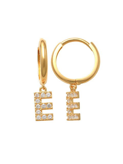 Dangling E Initial Huggie Earrings 14K Gold The perfect statement-maker for any occasion. Wear it stacked or by itself.   Each detail of the letter is carefully perfected and formed for easy reading. Simple and charming they can dress up every outfit with personalized style. These earrings are designed to be worn alone or mixed with other earrings. Your everyday earring choose just got a whole lot easier.