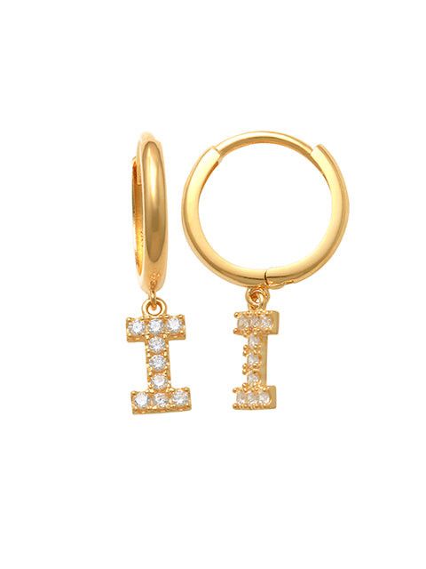 Dangling I Initial Huggie Earrings 14K Gold The perfect statement-maker for any occasion. Wear it stacked or by itself.   Each detail of the letter is carefully perfected and formed for easy reading. Simple and charming they can dress up every outfit with personalized style. These earrings are designed to be worn alone or mixed with other earrings. Your everyday earring choose just got a whole lot easier.