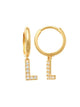 Dangling L Initial Huggie Earrings 14K Gold The perfect statement-maker for any occasion. Wear it stacked or by itself.   Each detail of the letter is carefully perfected and formed for easy reading. Simple and charming they can dress up every outfit with personalized style. These earrings are designed to be worn alone or mixed with other earrings. Your everyday earring choose just got a whole lot easier.