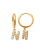 Dangling N Initial Huggie Earrings 14K Gold The perfect statement-maker for any occasion. Wear it stacked or by itself.   Each detail of the letter is carefully perfected and formed for easy reading. Simple and charming they can dress up every outfit with personalized style. These earrings are designed to be worn alone or mixed with other earrings. Your everyday earring choose just got a whole lot easier.