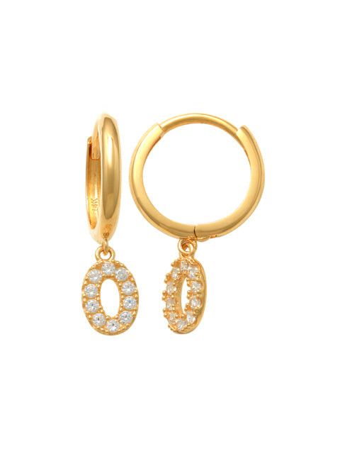 Dangling O Initial Huggie Earrings 14K Gold The perfect statement-maker for any occasion. Wear it stacked or by itself.   Each detail of the letter is carefully perfected and formed for easy reading. Simple and charming they can dress up every outfit with personalized style. These earrings are designed to be worn alone or mixed with other earrings. Your everyday earring choose just got a whole lot easier.