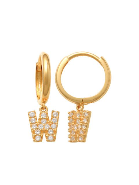 Dangling W Initial Huggie Earrings 14K Gold The perfect statement-maker for any occasion. Wear it stacked or by itself.   Each detail of the letter is carefully perfected and formed for easy reading. Simple and charming they can dress up every outfit with personalized style. These earrings are designed to be worn alone or mixed with other earrings. Your everyday earring choose just got a whole lot easier.