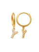 Dangling Y Initial Huggie Earrings 14K Gold The perfect statement-maker for any occasion. Wear it stacked or by itself.   Each detail of the letter is carefully perfected and formed for easy reading. Simple and charming they can dress up every outfit with personalized style. These earrings are designed to be worn alone or mixed with other earrings. Your everyday earring choose just got a whole lot easier.