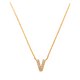 Pave V Initial Necklace 14K Gold A unique and timeless piece of jewelry that will be cherished for years to come! This stunning piece is perfect for adding a touch a personalization and style to any outfit.   Professionally designed with integrity, this necklace offers up an easy read for all to admire. Choose a letter, making it a truly special and unique piece of jewelry.