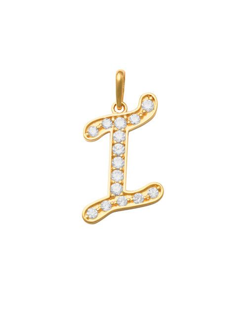 Pave Script I Initial 14K Gold Charm A unique and timeless piece of jewelry that will be cherished for years to come! This stunning piece is perfect for adding a touch a personalization and style to any outfit.   Professionally designed with integrity, this charm offers up an easy read for all to admire. Choose a letter, making it a truly special and unique pice of jewelry.