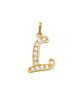 Pave Script L Initial 14K Gold Charm A unique and timeless piece of jewelry that will be cherished for years to come! This stunning piece is perfect for adding a touch a personalization and style to any outfit.   Professionally designed with integrity, this charm offers up an easy read for all to admire. Choose a letter, making it a truly special and unique pice of jewelry.