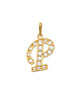 Pave Script P Initial 14K Gold Charm A unique and timeless piece of jewelry that will be cherished for years to come! This stunning piece is perfect for adding a touch a personalization and style to any outfit.   Professionally designed with integrity, this charm offers up an easy read for all to admire. Choose a letter, making it a truly special and unique pice of jewelry.
