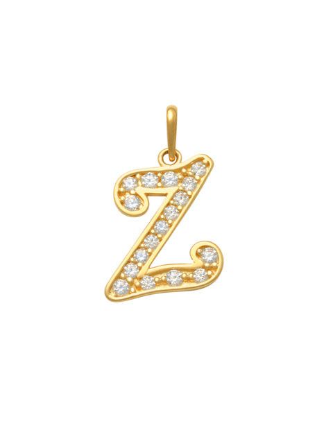 Pave Script Z Initial 14K Gold Charm A unique and timeless piece of jewelry that will be cherished for years to come! This stunning piece is perfect for adding a touch a personalization and style to any outfit.   Professionally designed with integrity, this charm offers up an easy read for all to admire. Choose a letter, making it a truly special and unique pice of jewelry.