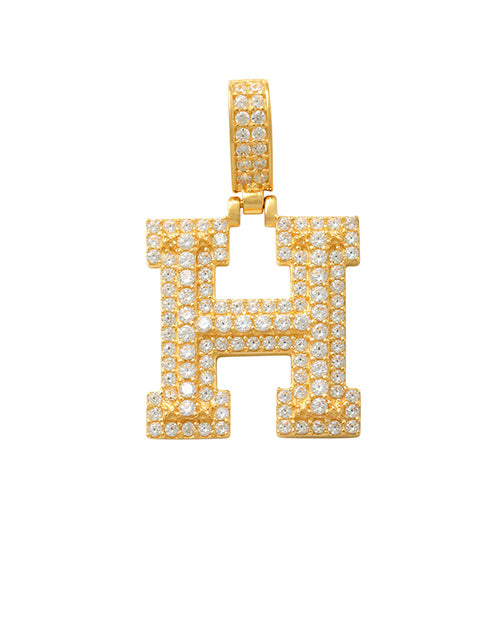 Varsity H Initial Charm 14K Gold A unique and timeless piece of jewelry that will be cherished for years to come! This stunning piece is perfect for adding a touch a personalization and style to any outfit.   Professionally designed with integrity, this charm offers up an easy read for all to admire. Choose a letter, making it a truly special and unique pice of jewelry.