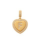 Heart Initial F Charm 14K Gold A unique and timeless piece of jewelry that will be cherished for years to come! This stunning piece is perfect for adding a touch a personalization and style to any outfit.   Professionally designed with integrity, this charm offers up an easy read for all to admire. Choose a letter, making it a truly special and unique piece of jewelry.