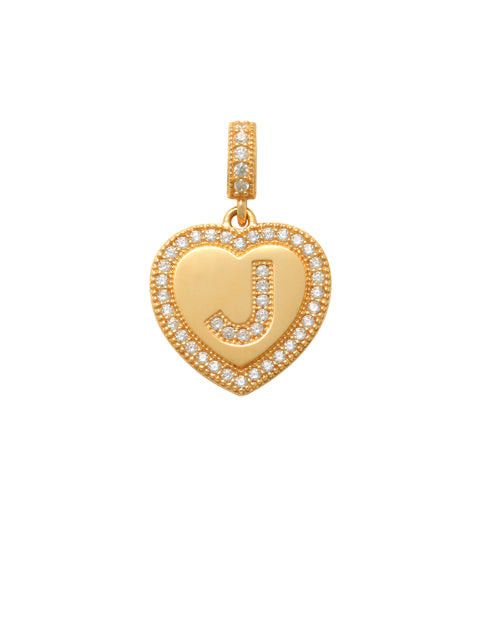Heart Initial J Charm 14K Gold A unique and timeless piece of jewelry that will be cherished for years to come! This stunning piece is perfect for adding a touch a personalization and style to any outfit.   Professionally designed with integrity, this charm offers up an easy read for all to admire. Choose a letter, making it a truly special and unique piece of jewelry.