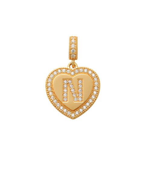 Heart Initial N Charm 14K Gold A unique and timeless piece of jewelry that will be cherished for years to come! This stunning piece is perfect for adding a touch a personalization and style to any outfit.   Professionally designed with integrity, this charm offers up an easy read for all to admire. Choose a letter, making it a truly special and unique piece of jewelry.