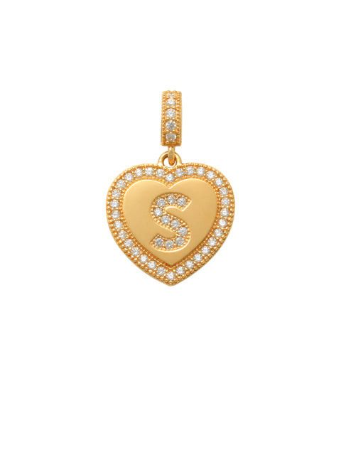 Heart Initial S Charm 14K Gold A unique and timeless piece of jewelry that will be cherished for years to come! This stunning piece is perfect for adding a touch a personalization and style to any outfit.   Professionally designed with integrity, this charm offers up an easy read for all to admire. Choose a letter, making it a truly special and unique piece of jewelry.
