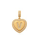 Heart Initial V Charm 14K Gold A unique and timeless piece of jewelry that will be cherished for years to come! This stunning piece is perfect for adding a touch a personalization and style to any outfit.   Professionally designed with integrity, this charm offers up an easy read for all to admire. Choose a letter, making it a truly special and unique piece of jewelry.
