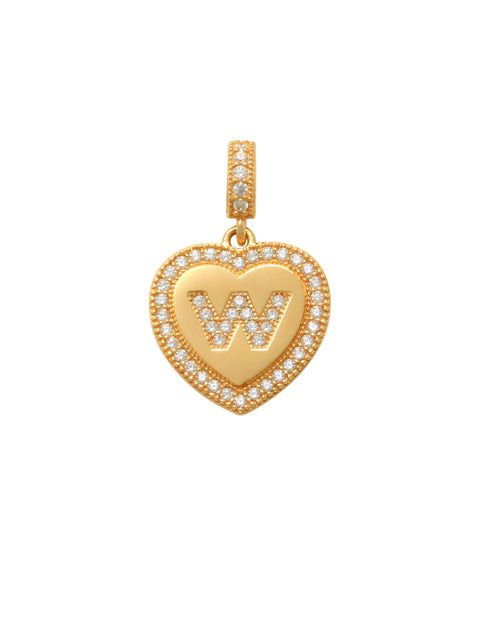 Heart Initial W Charm 14K Gold A unique and timeless piece of jewelry that will be cherished for years to come! This stunning piece is perfect for adding a touch a personalization and style to any outfit.   Professionally designed with integrity, this charm offers up an easy read for all to admire. Choose a letter, making it a truly special and unique piece of jewelry.