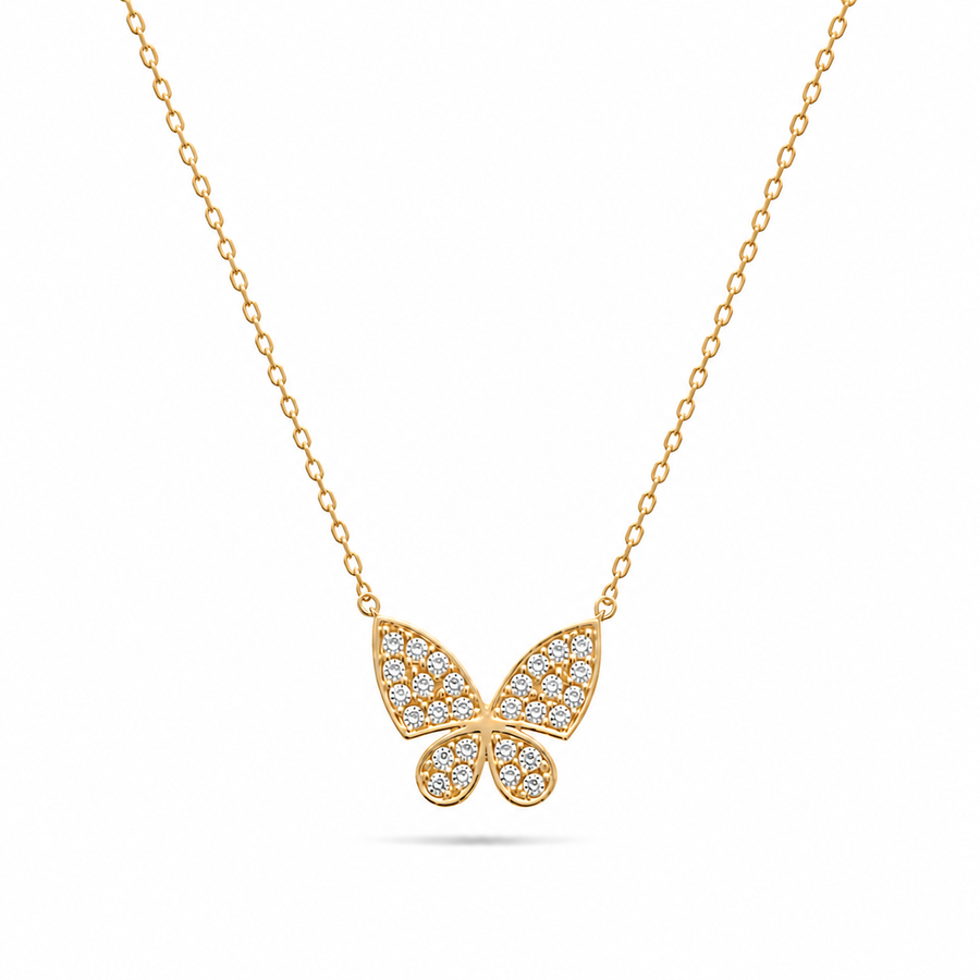 Butterfly Necklace 14K Gold
